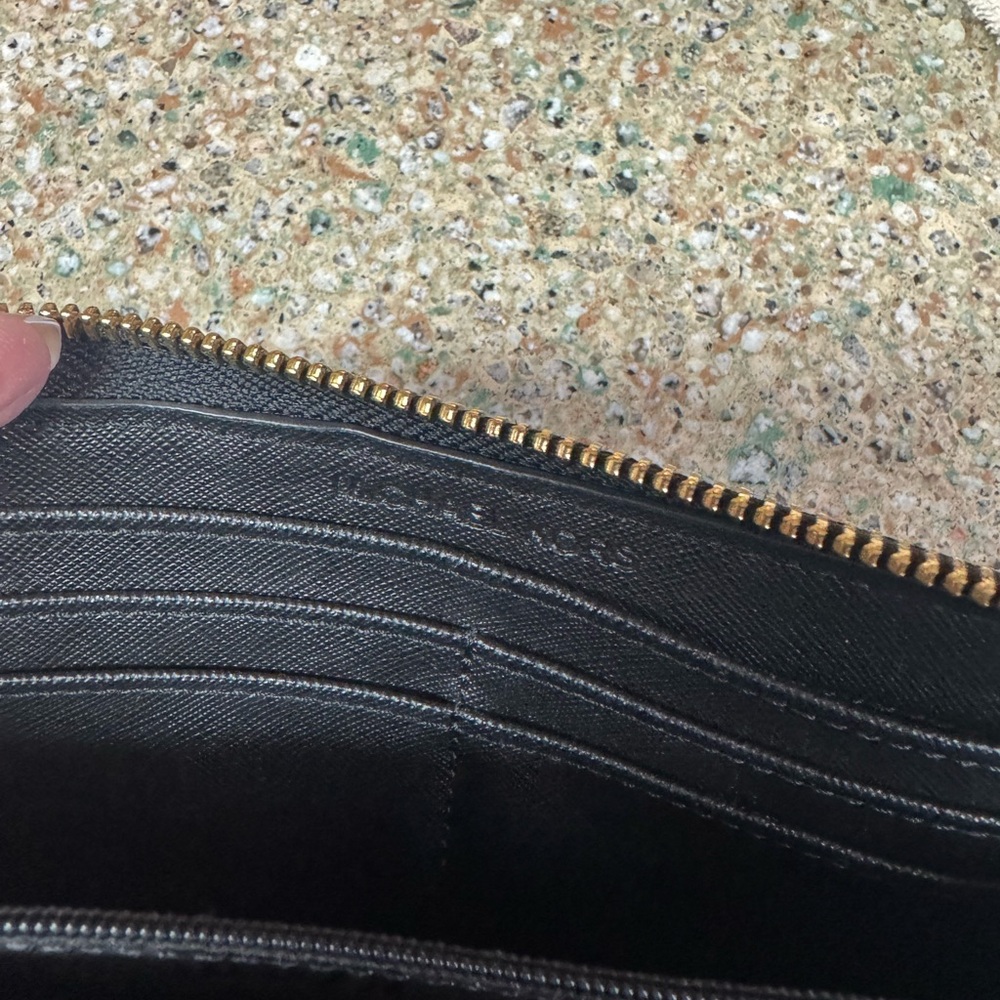 Michael Kors Black Wallet with Gold Studs - Picture 4 of 5